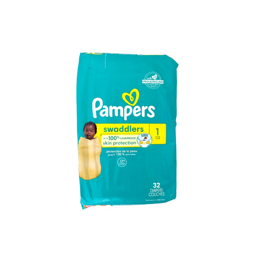 PAÑALES PAMPERS SWADDLERS TALLA 1 32 UNIDADES