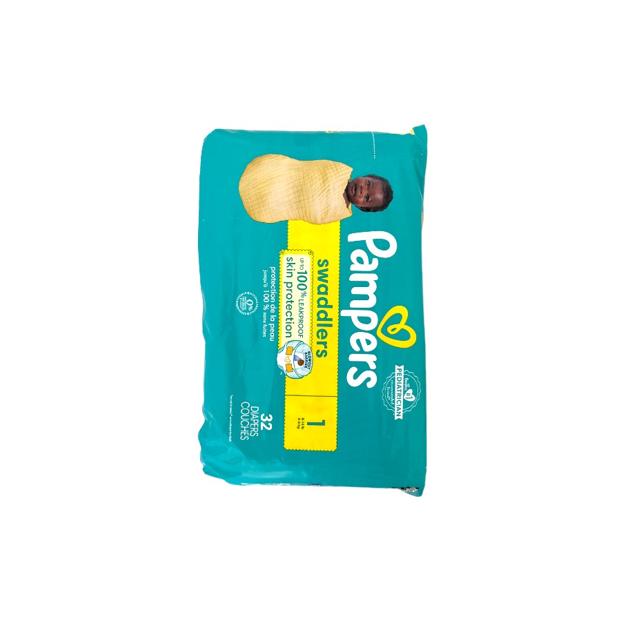 PAÑALES PAMPERS SWADDLERS TALLA 1 32 UNIDADES