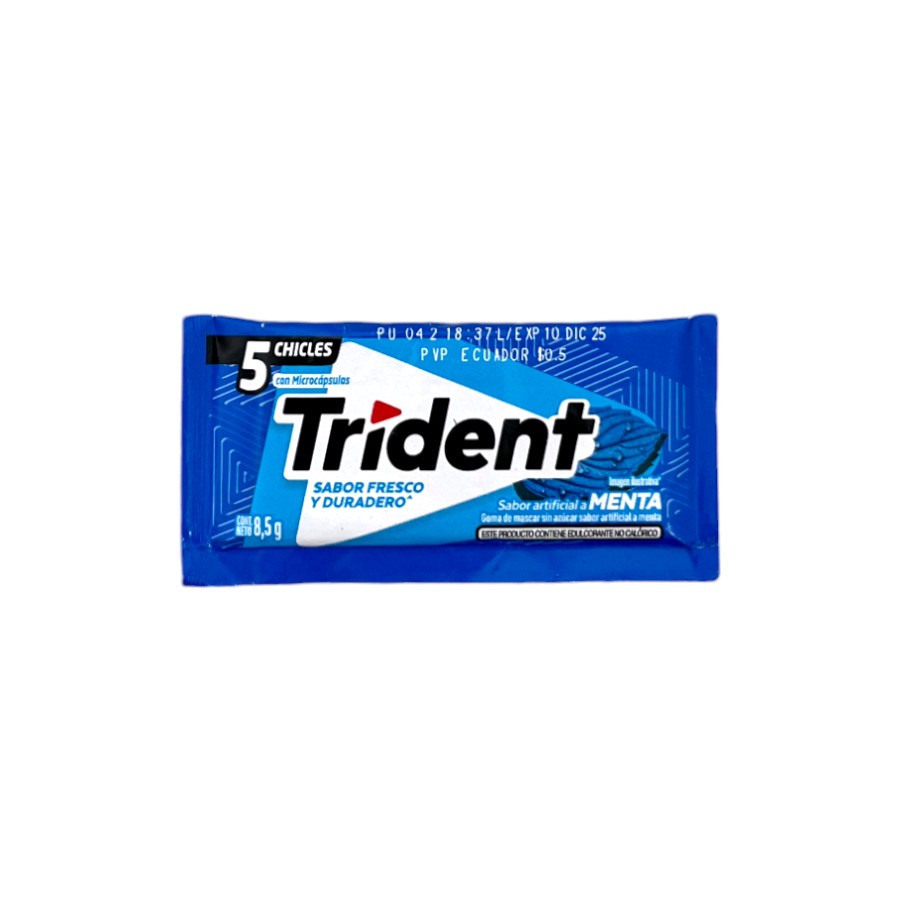 TRIDENT SABOR FRESCO MENTA 8.5G CHICLE