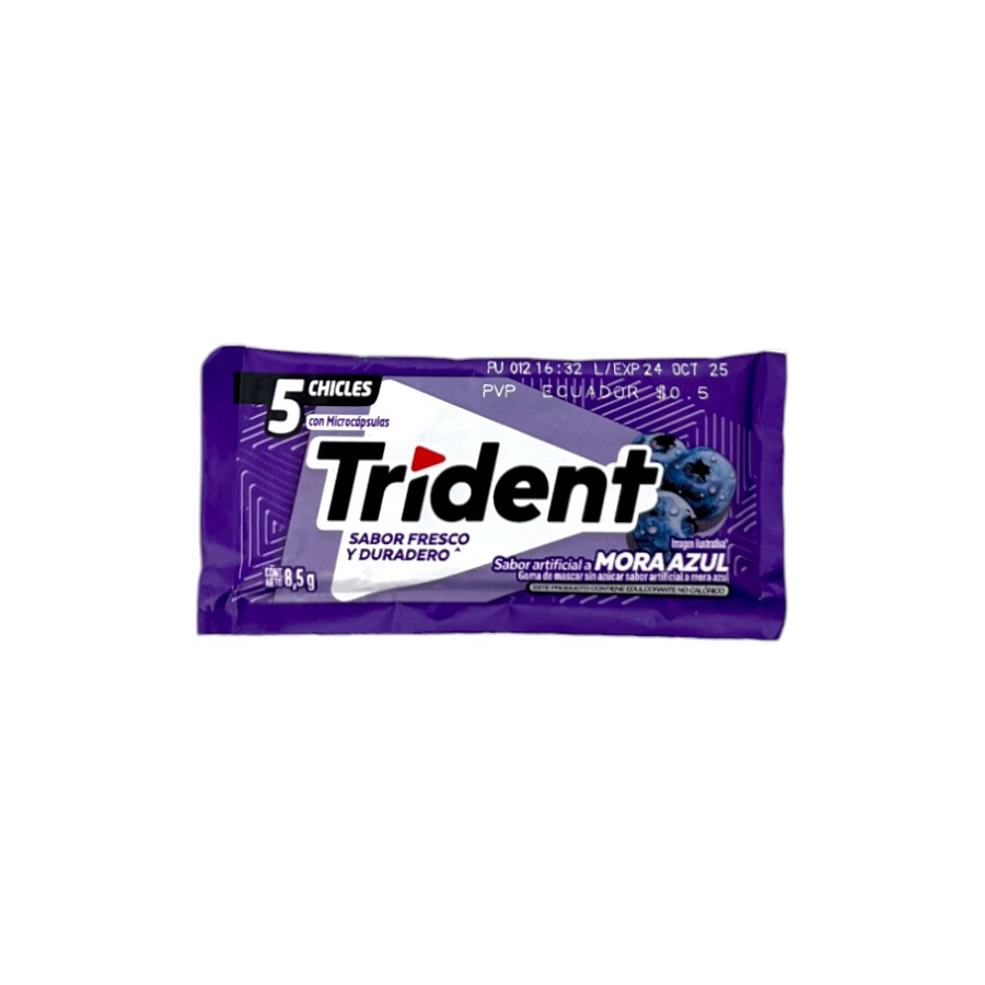 TRIDENT MORA AZUL 8.5G CHICLE